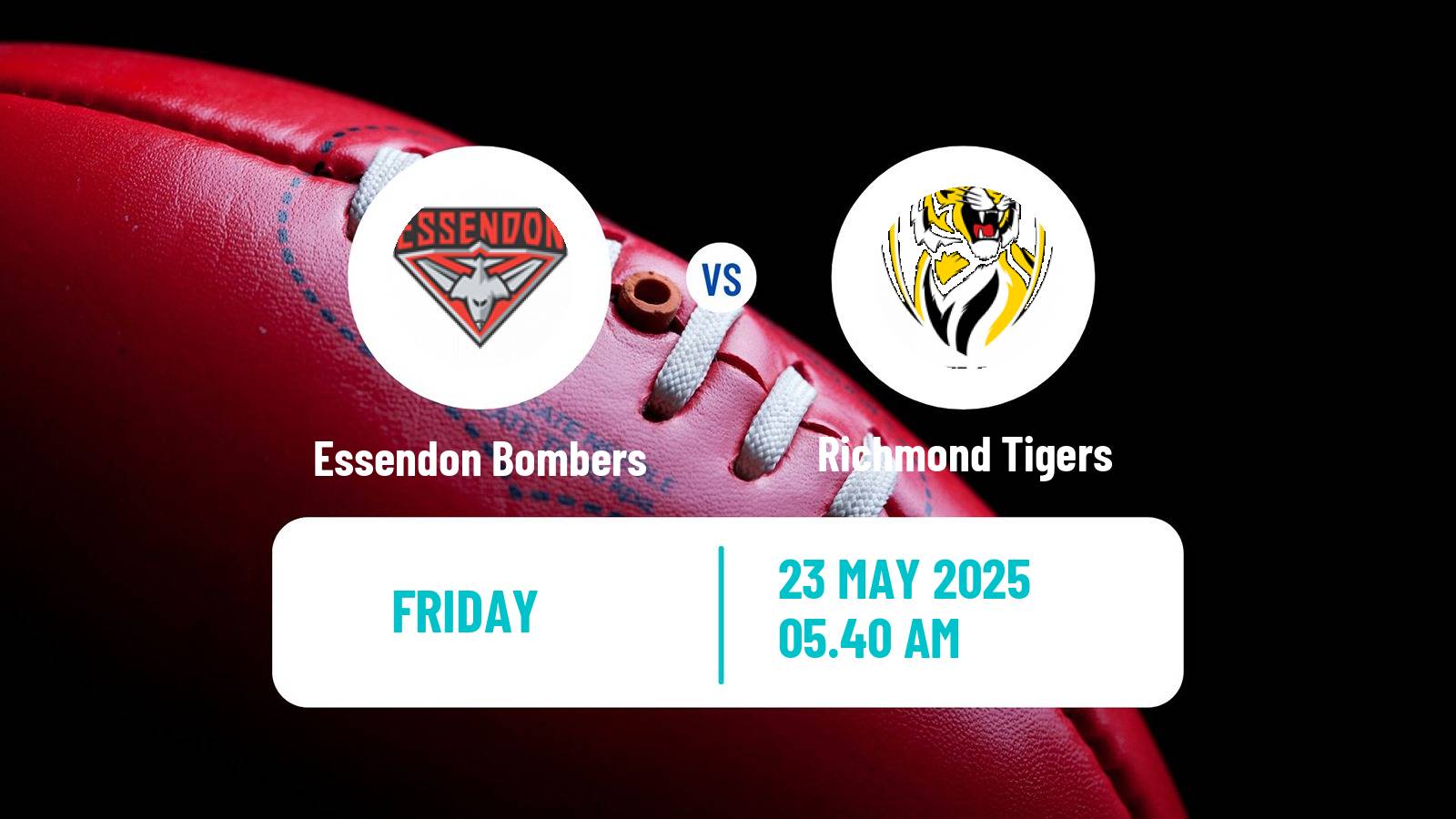 Aussie rules AFL Essendon Bombers - Richmond Tigers