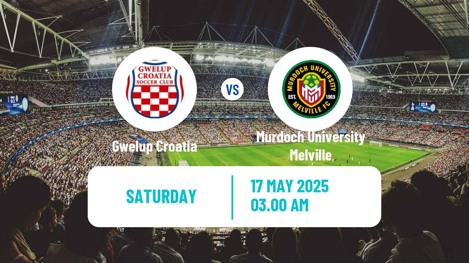 Soccer Australian WA State League Gwelup Croatia - Murdoch University Melville
