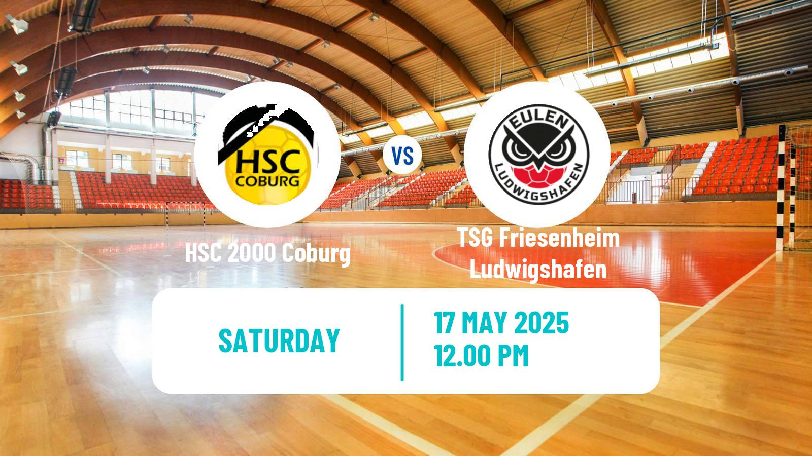 Handball German 2 Bundesliga Handball HSC 2000 Coburg - TSG Friesenheim Ludwigshafen