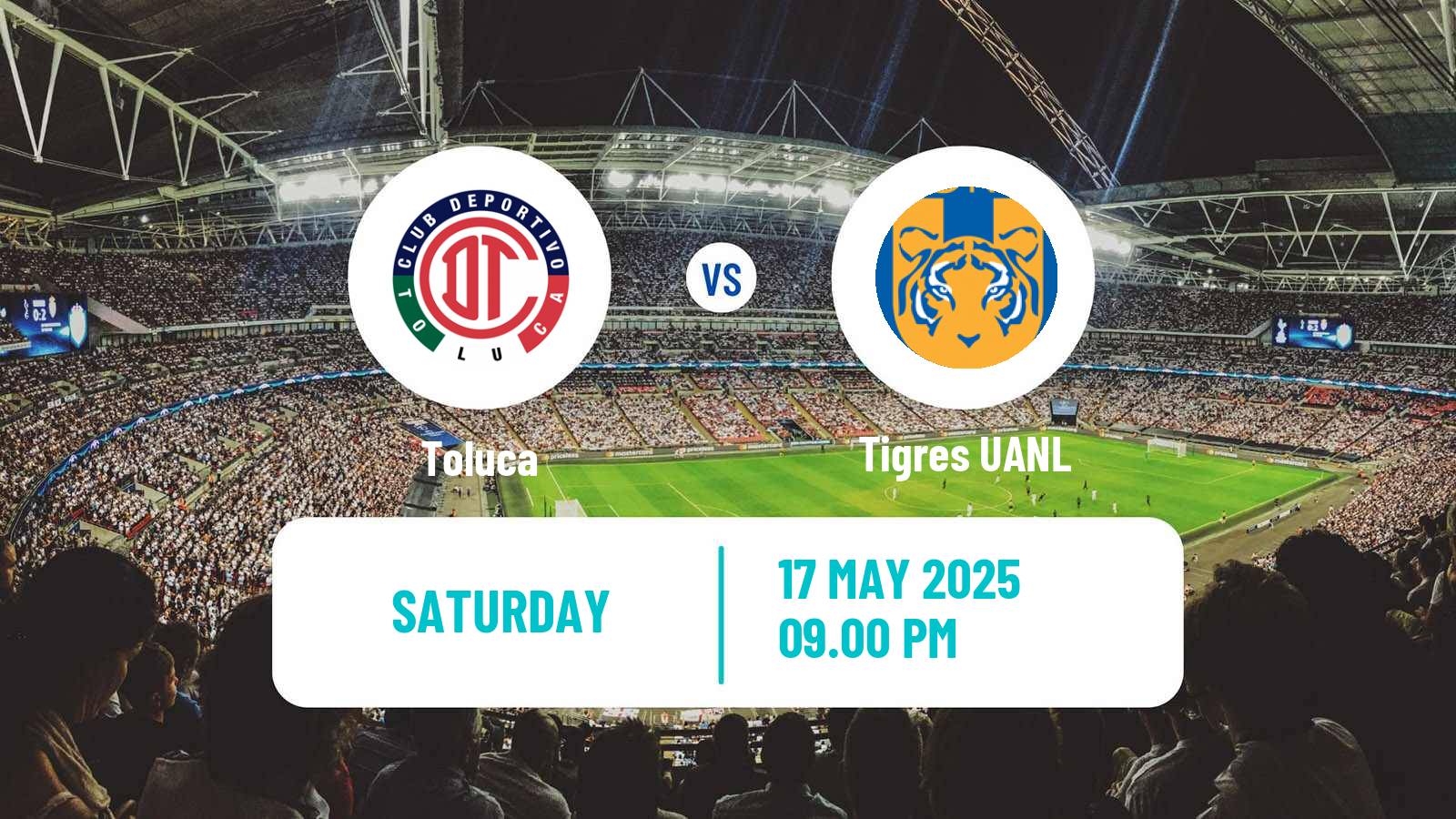 Soccer Mexican Liga MX Toluca - Tigres UANL
