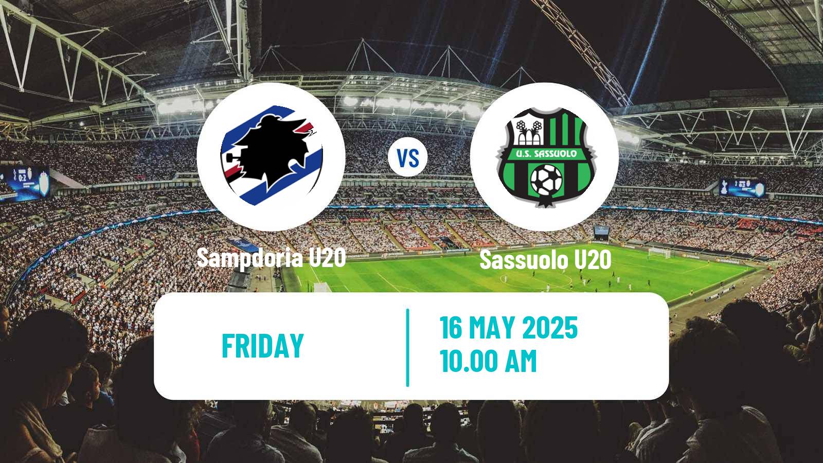 Soccer Italian Primavera 1 Sampdoria U20 - Sassuolo U20
