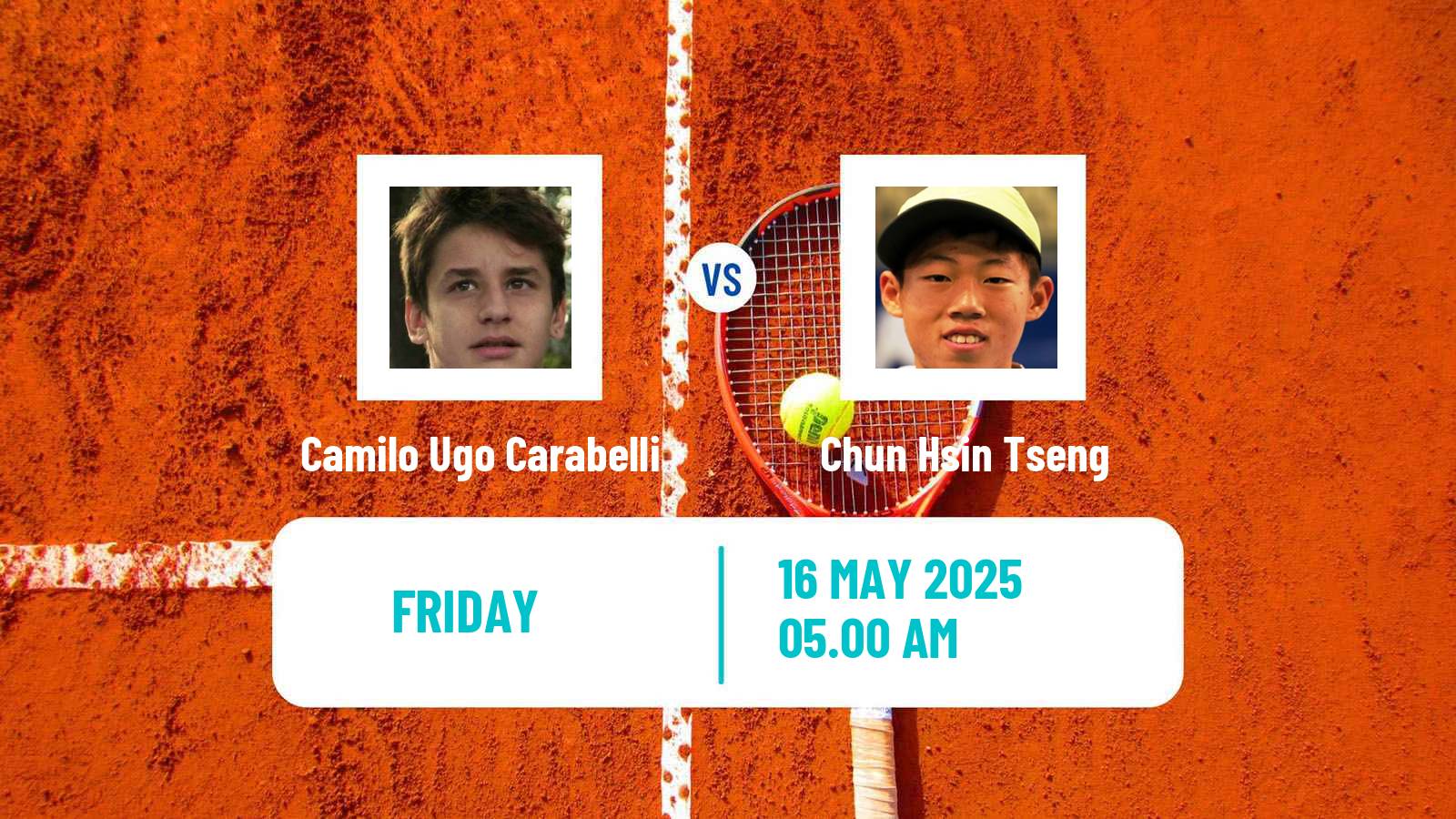 Tennis Turin 2 Challenger Men Camilo Ugo Carabelli - Chun Hsin Tseng