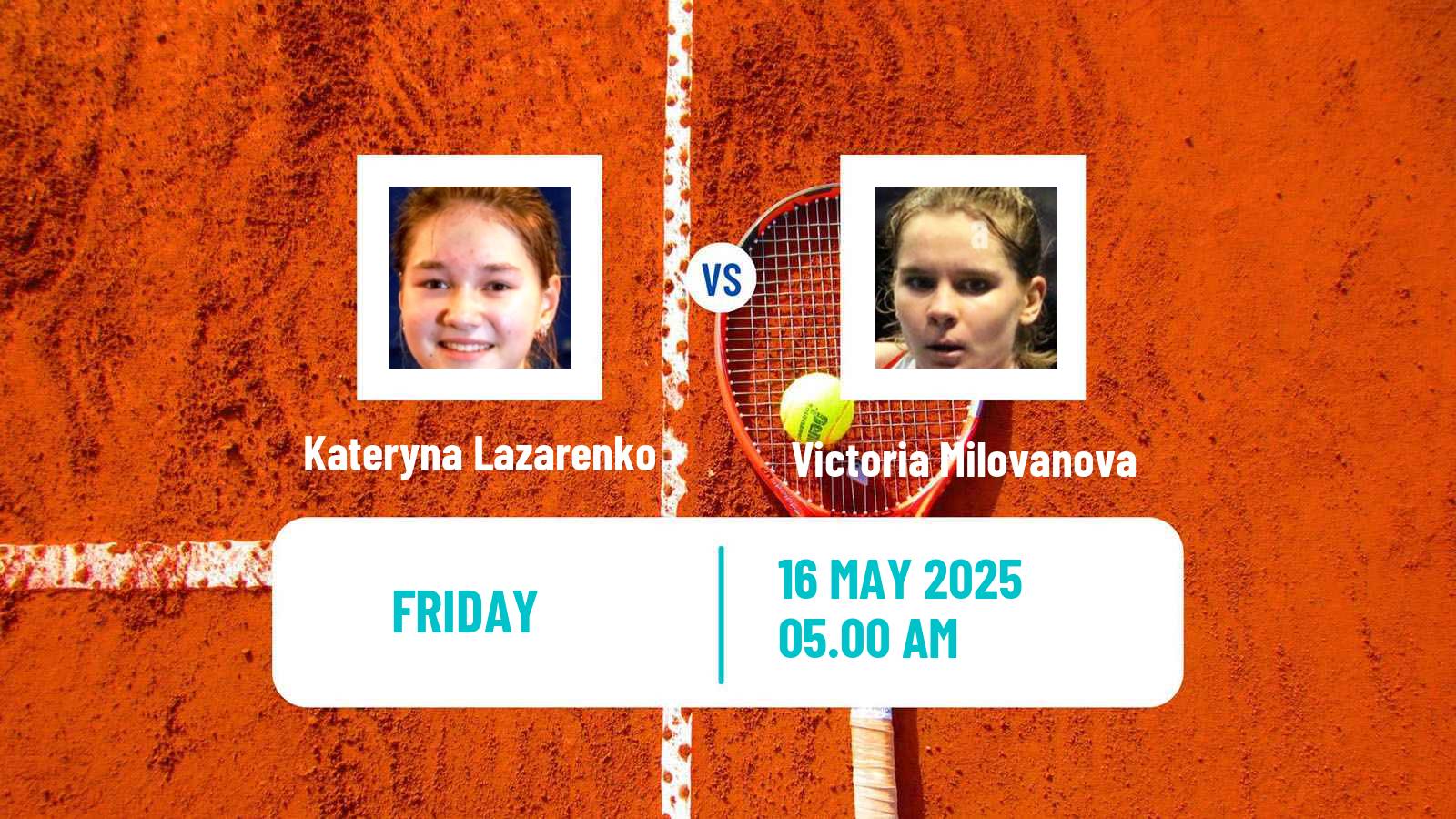 Tennis ITF W15 Monastir 19 Women Kateryna Lazarenko - Victoria Milovanova