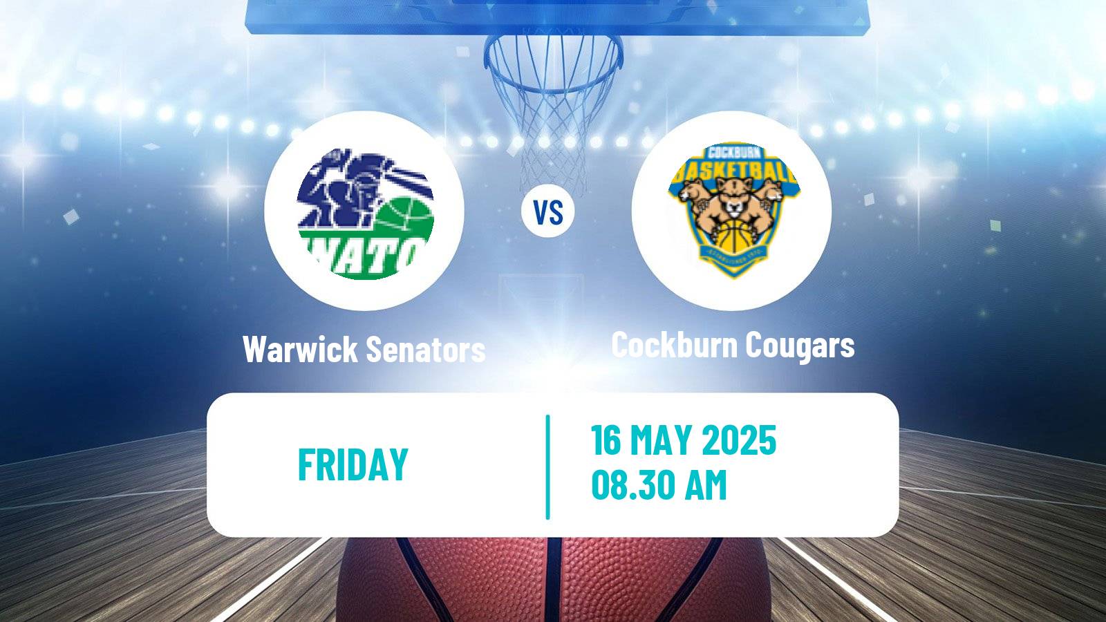 Basketball Australian NBL1 West Warwick Senators - Cockburn Cougars