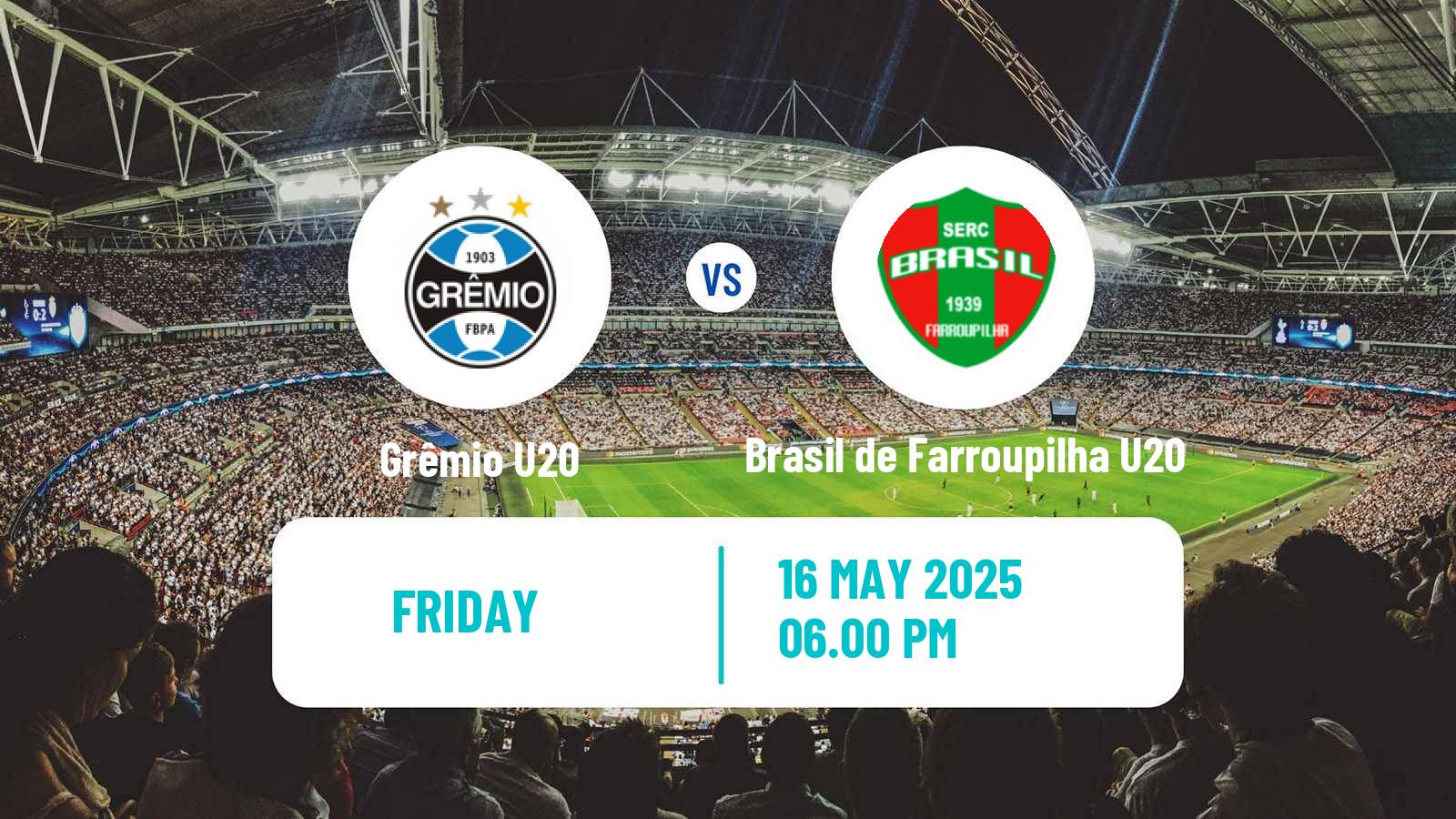Soccer Brazilian Gaucho U20 Grêmio U20 - Brasil de Farroupilha U20
