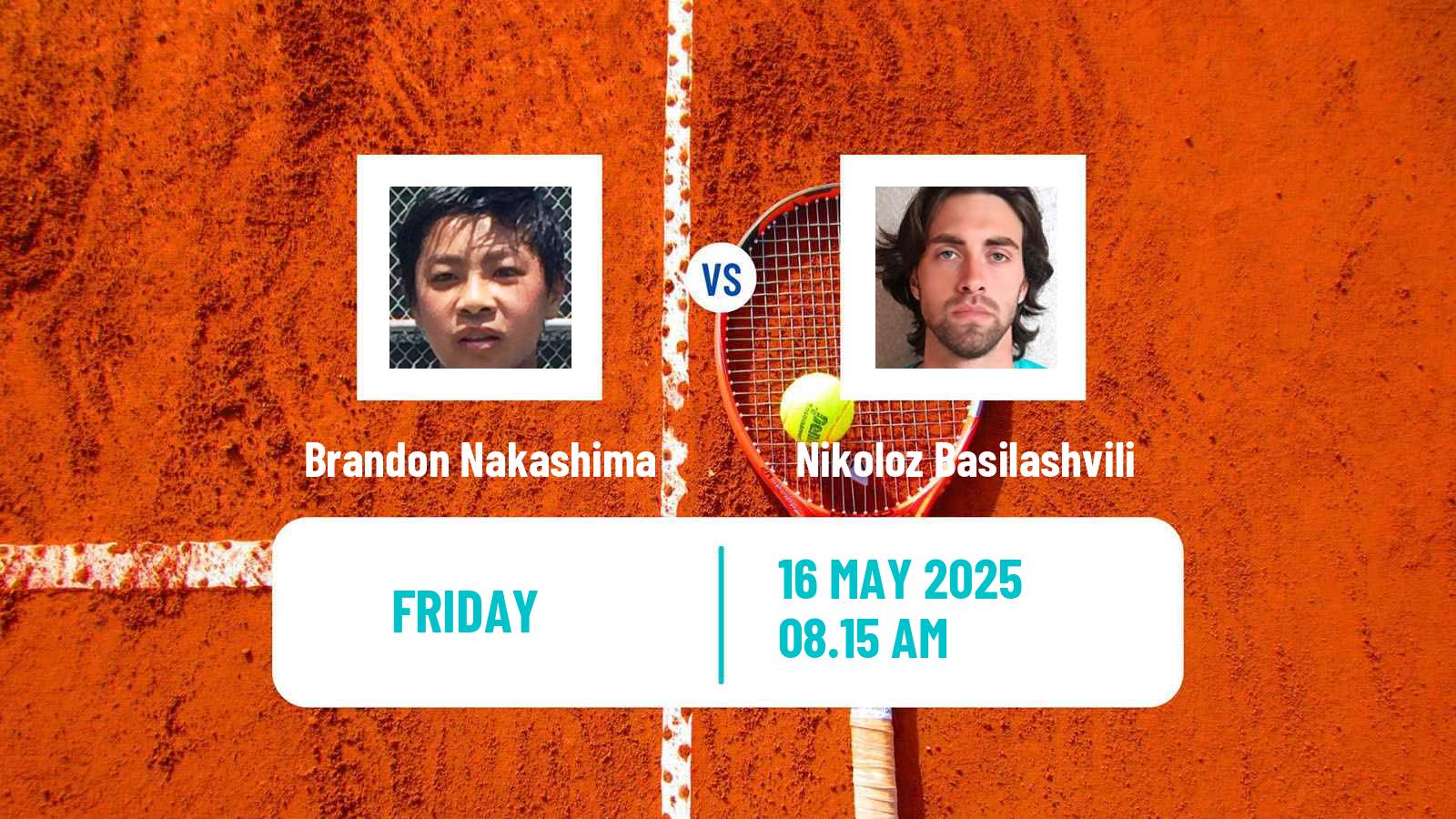 Tennis Bordeaux Challenger Men Brandon Nakashima - Nikoloz Basilashvili