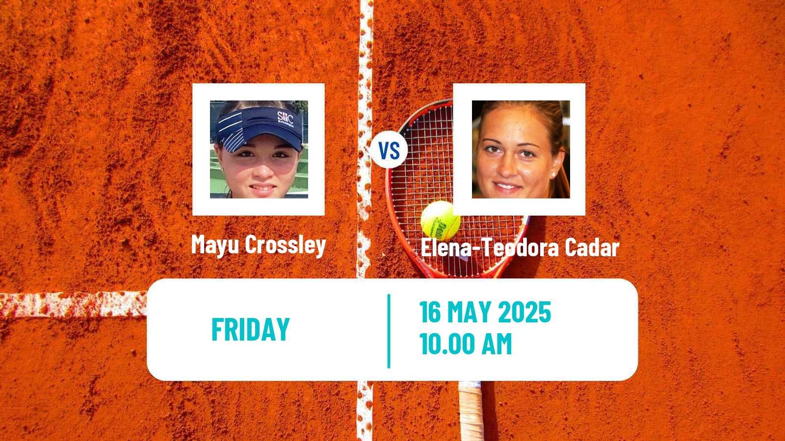 Tennis ITF W15 Orlando Fl Women Mayu Crossley - Elena-Teodora Cadar