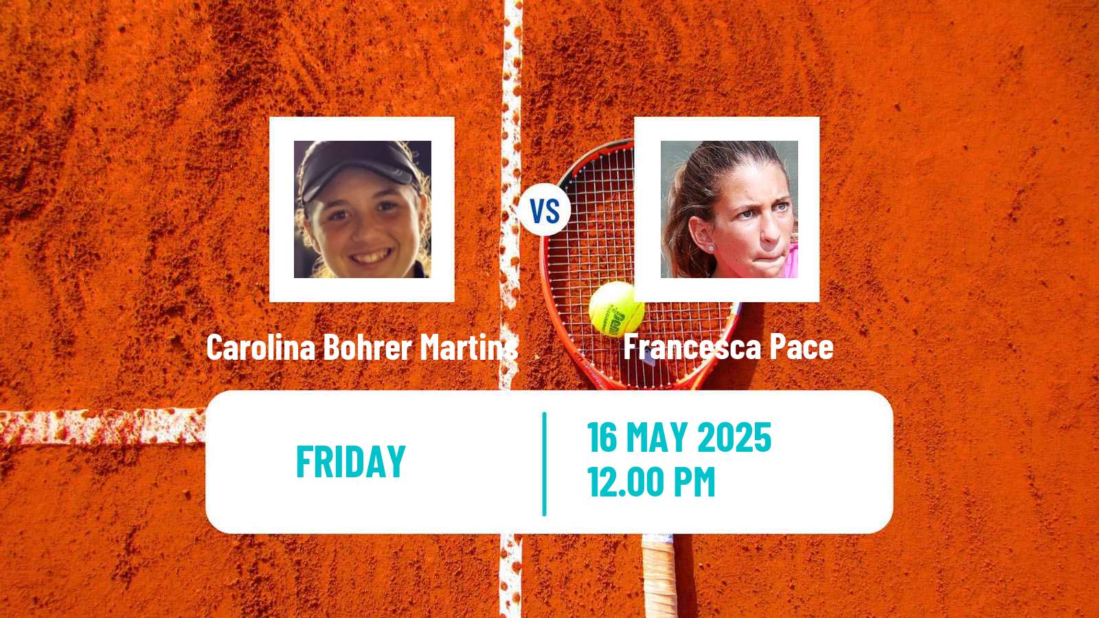 Tennis ITF W15 Orlando Fl Women Carolina Bohrer Martins - Francesca Pace