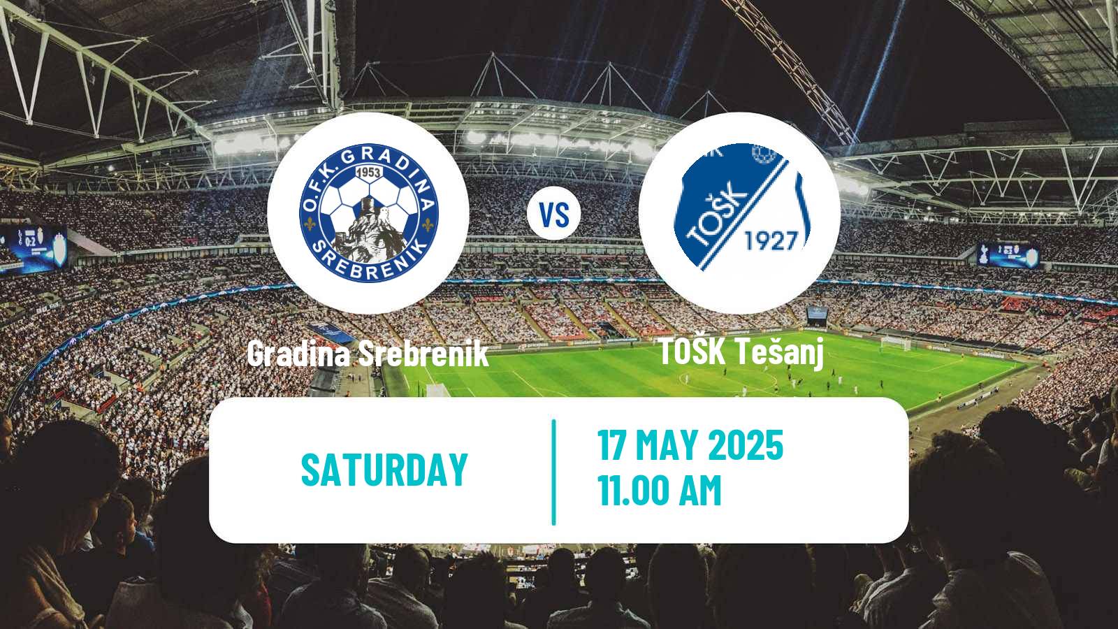Soccer Bosnian Prva Liga FBiH Gradina Srebrenik - TOŠK Tešanj