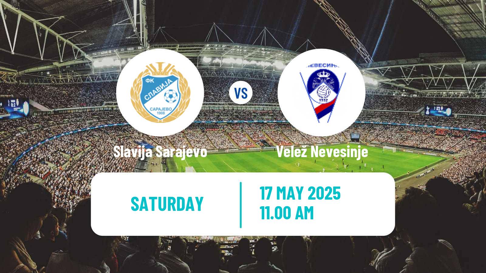 Soccer Bosnian Prva Liga RS Slavija Sarajevo - Velež Nevesinje