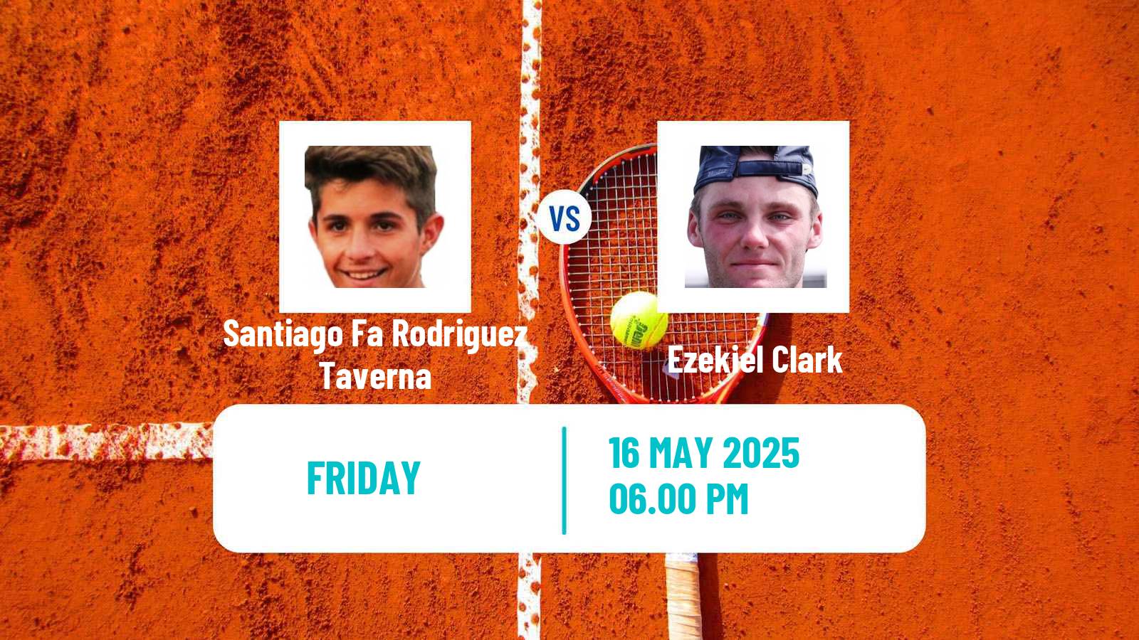 Tennis ITF M25 Xalapa Men Santiago Fa Rodriguez Taverna - Ezekiel Clark