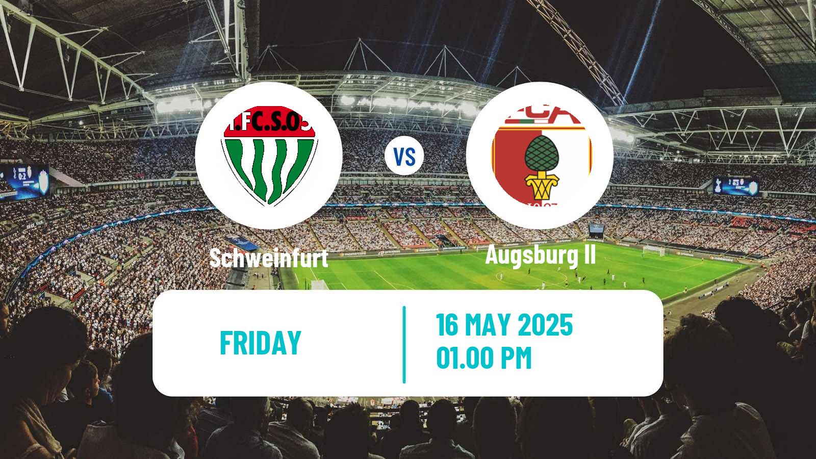 Soccer German Regionalliga Bayern Schweinfurt - Augsburg II