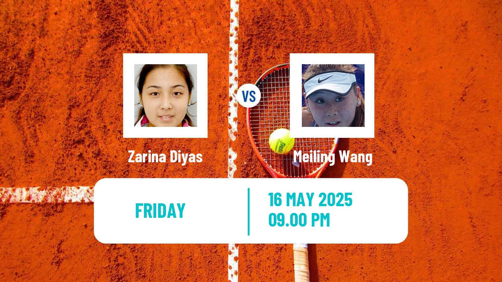 Tennis ITF W50 Kurume H Women Zarina Diyas - Meiling Wang