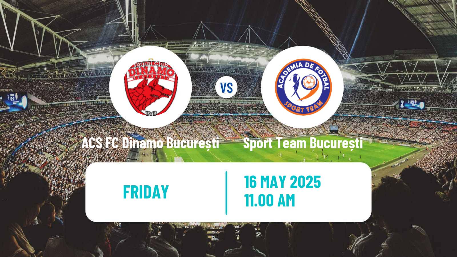 Soccer Romanian Liga 3 - Seria 5 ACS FC Dinamo București - Sport Team București