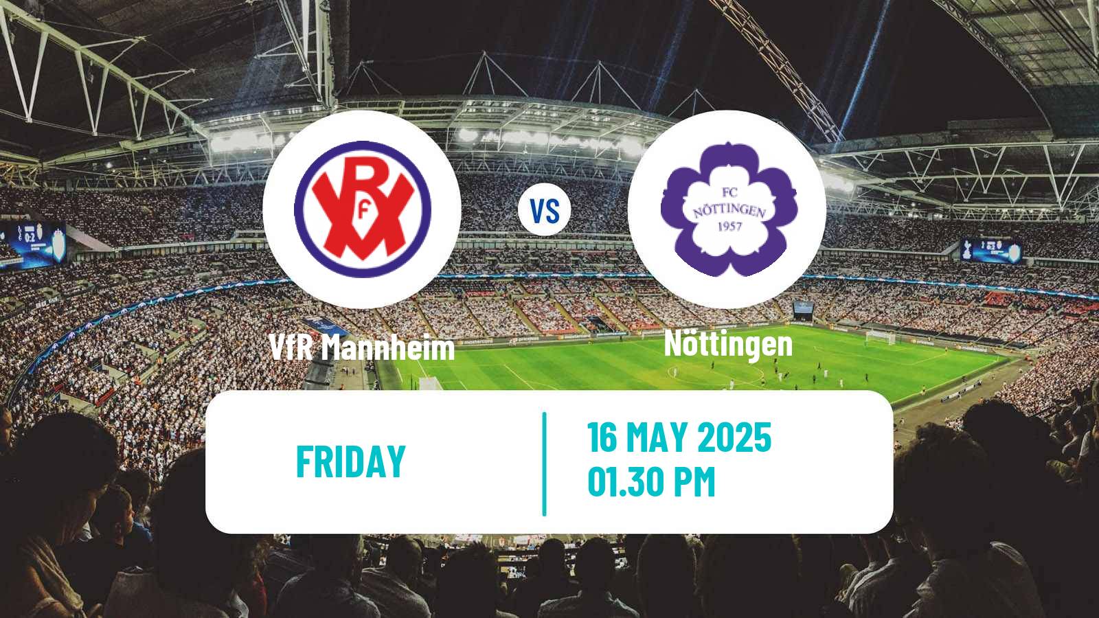 Soccer German Oberliga Baden-Württemberg VfR Mannheim - Nöttingen