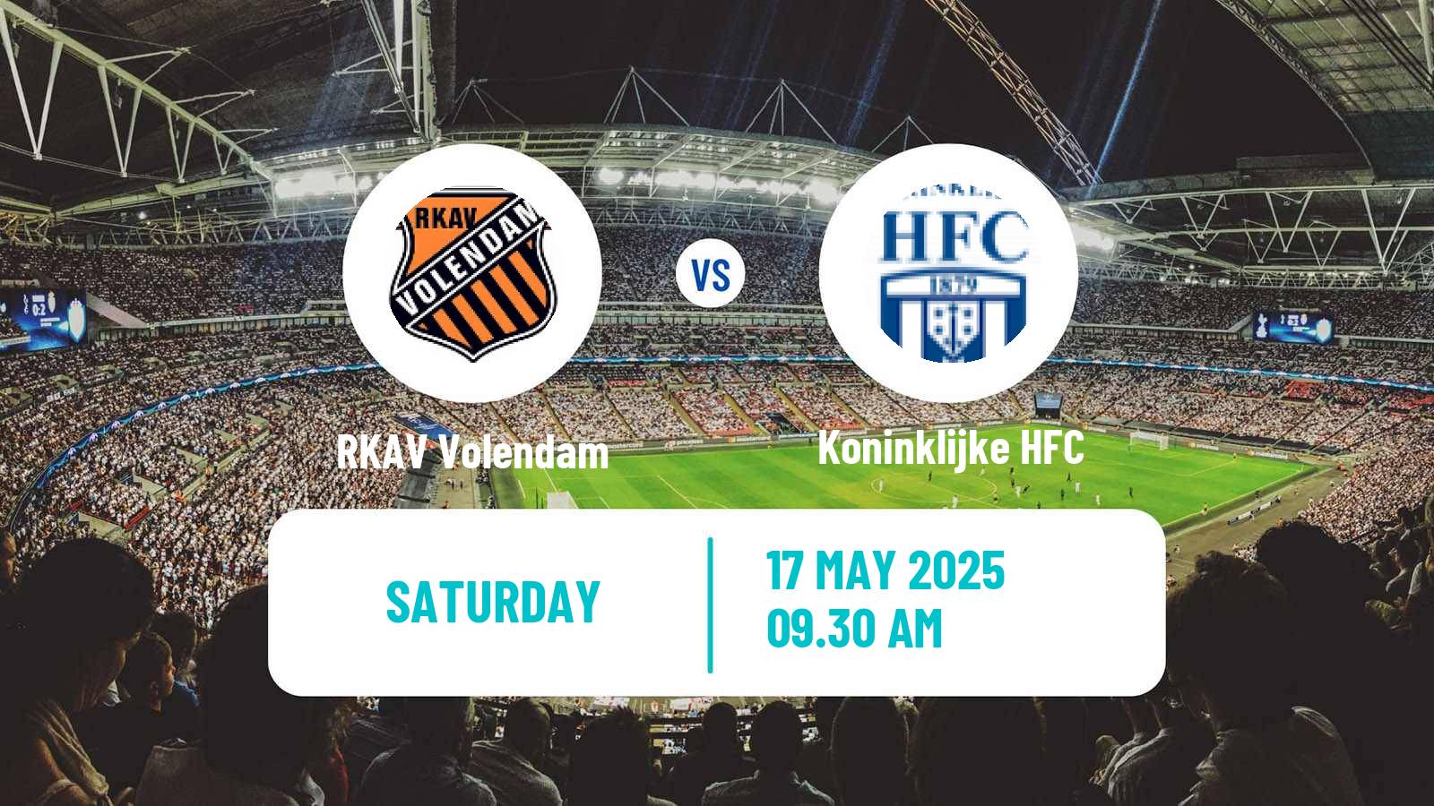 Soccer Dutch Tweede Divisie RKAV Volendam - Koninklijke HFC