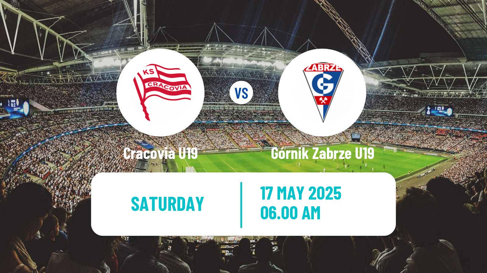 Soccer Polish Central Youth League Cracovia U19 - Górnik Zabrze U19