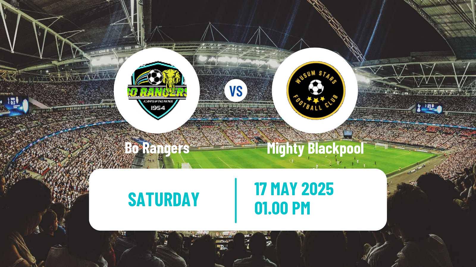 Soccer Sierra Leone Premier League Bo Rangers - Mighty Blackpool