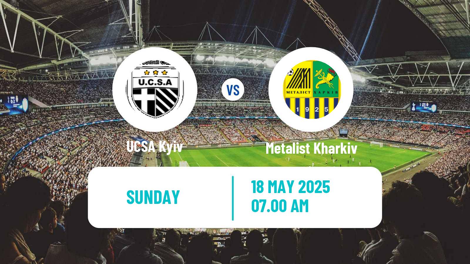 Soccer Ukrainian Persha Liga UCSA - Metalist Kharkiv