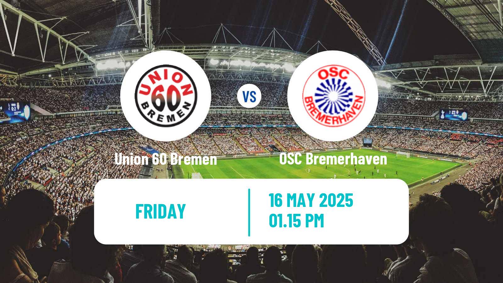 Soccer German Oberliga Bremen Union 60 Bremen - OSC Bremerhaven