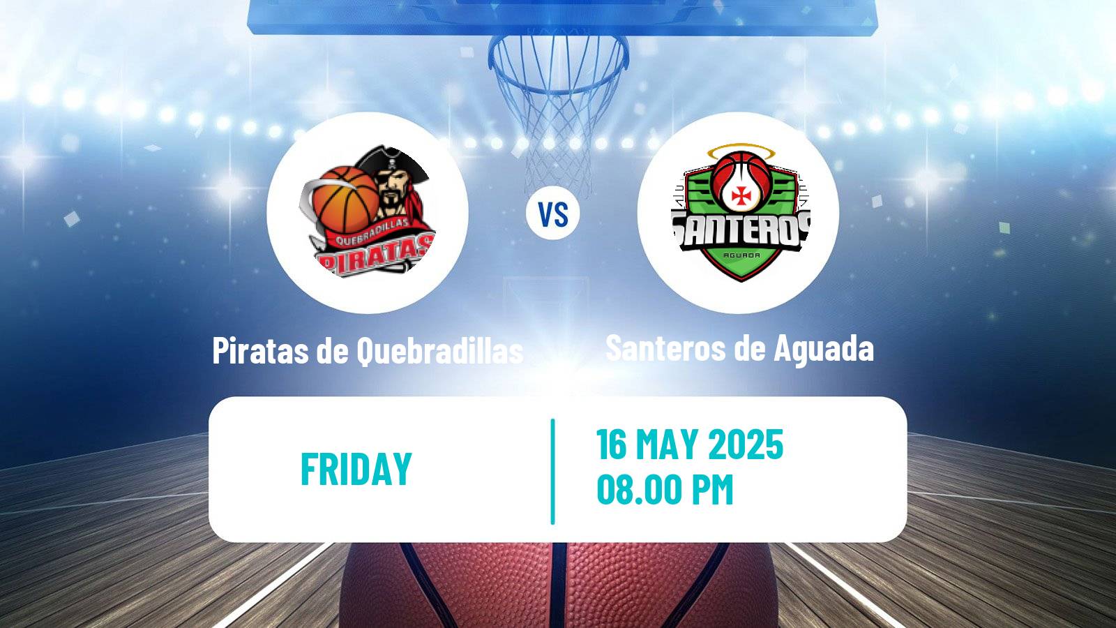 Basketball Puerto Rican BSN Piratas de Quebradillas - Santeros de Aguada