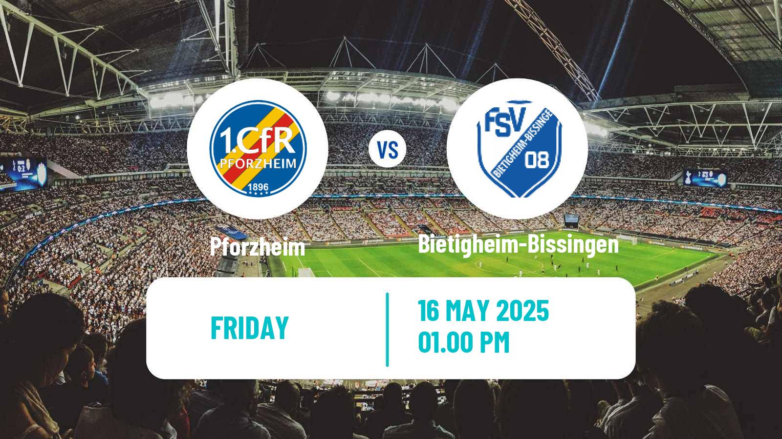 Soccer German Oberliga Baden-Württemberg Pforzheim - Bietigheim-Bissingen