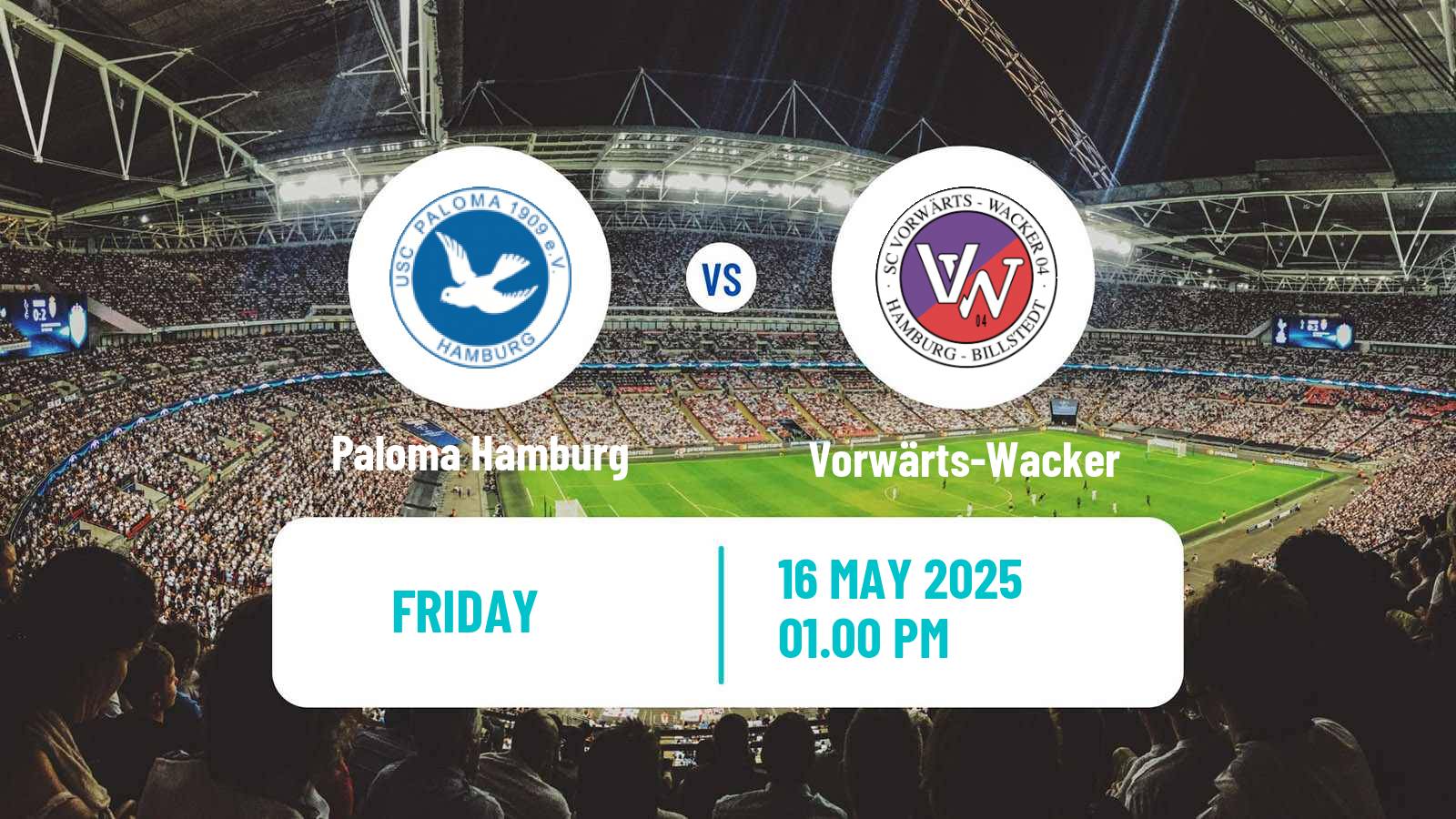 Soccer German Oberliga Hamburg Paloma Hamburg - Vorwärts-Wacker