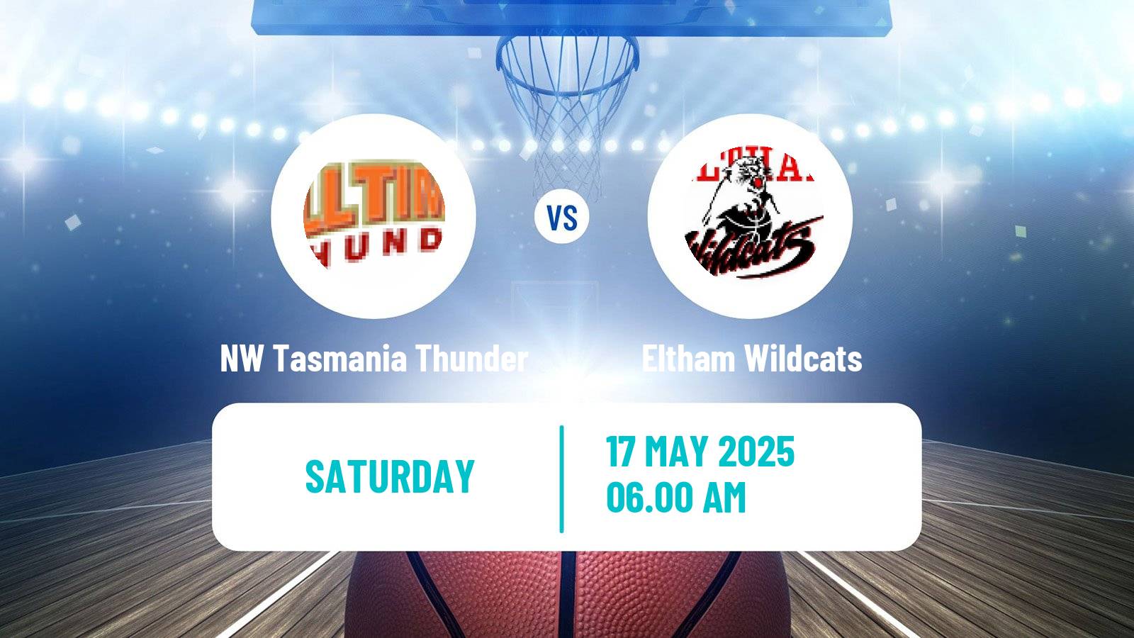 Basketball Australian NBL1 South NW Tasmania Thunder - Eltham Wildcats