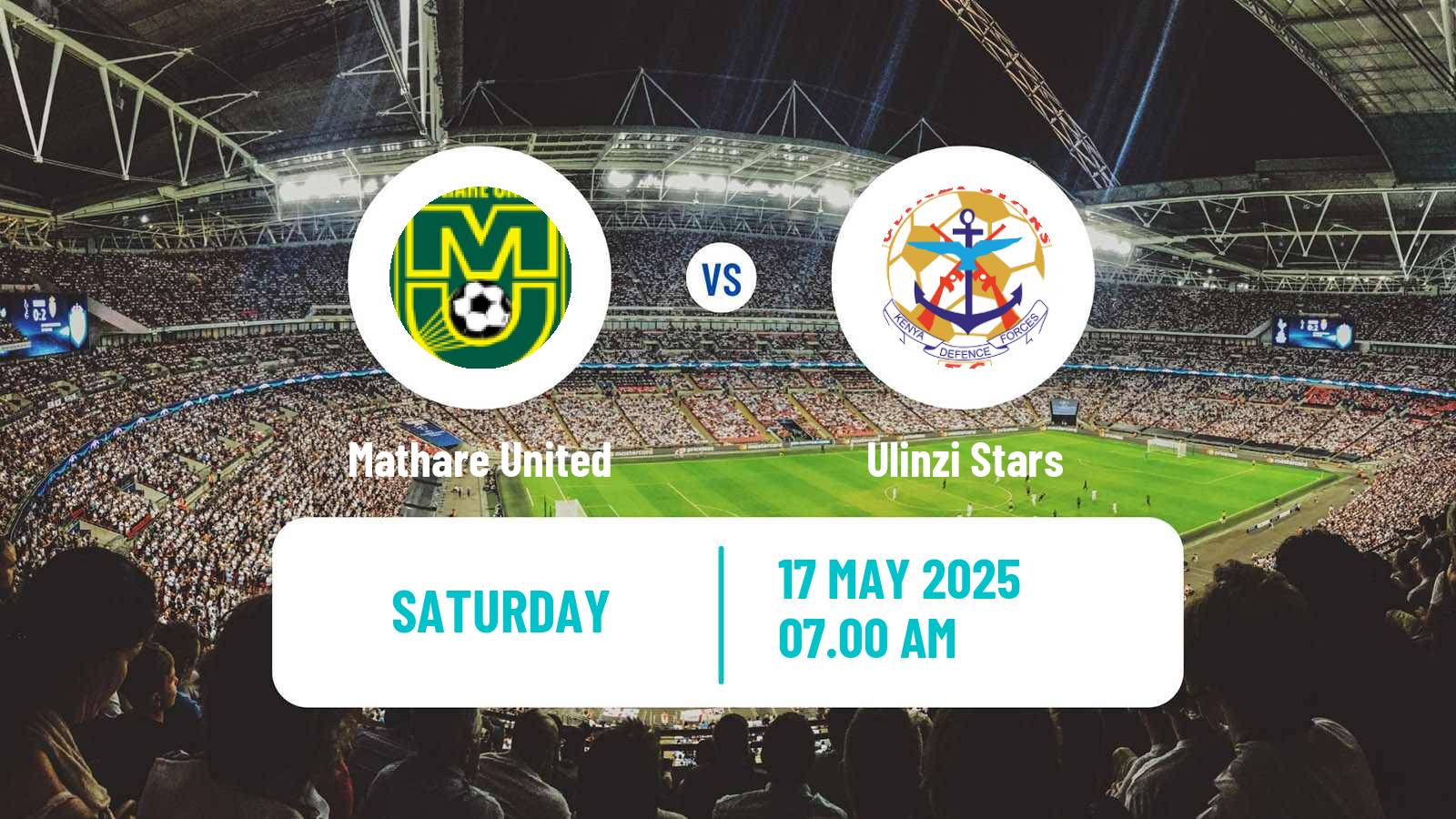 Soccer Kenyan Premier League Mathare United - Ulinzi Stars