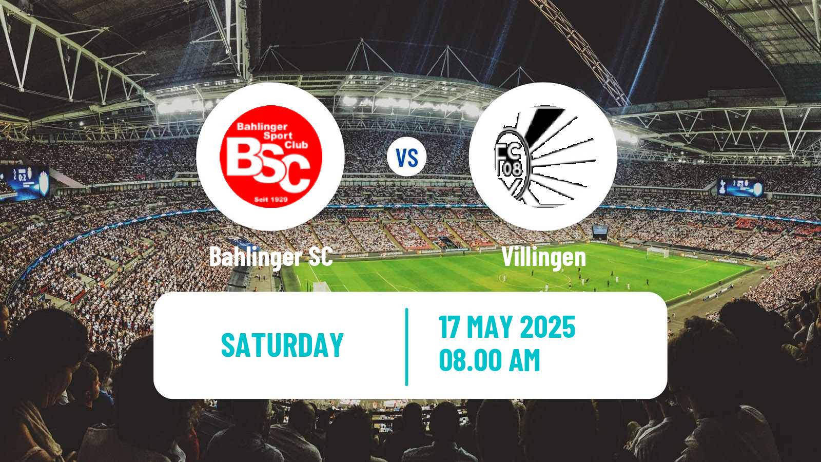 Soccer German Regionalliga Sudwest Bahlinger - Villingen