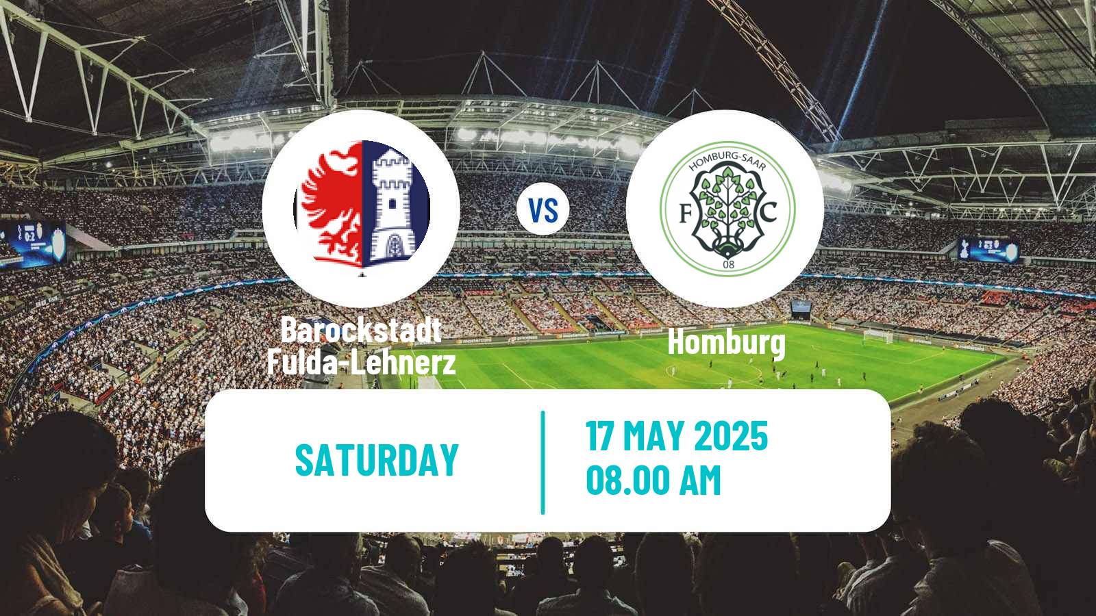 Soccer German Regionalliga Sudwest Barockstadt Fulda-Lehnerz - Homburg