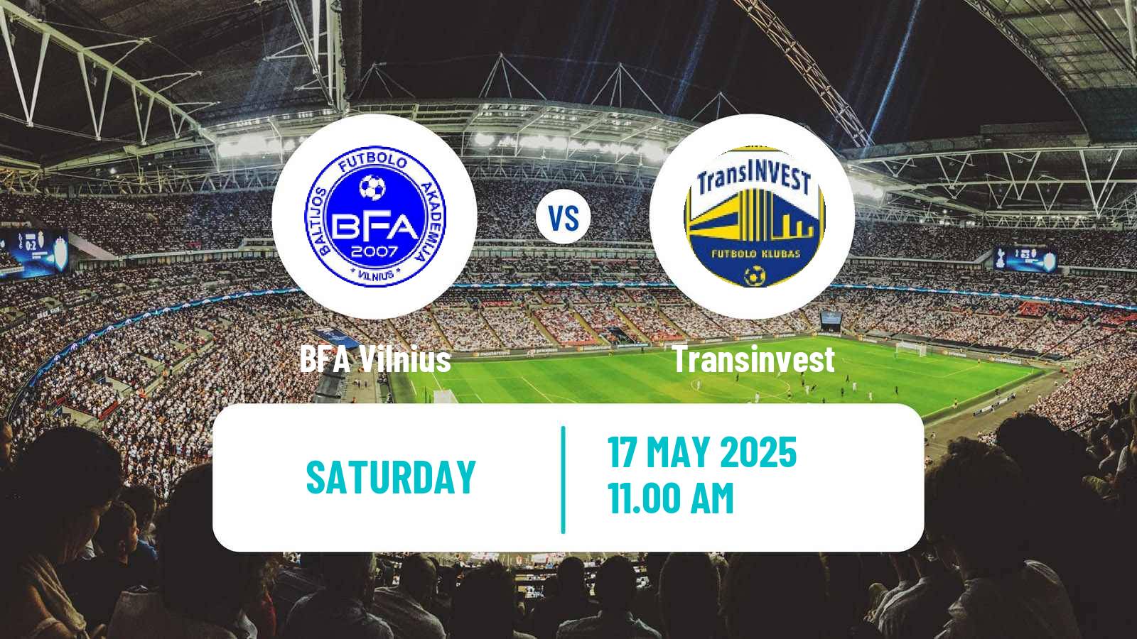 Soccer Lithuanian Division 2 BFA Vilnius - Transinvest