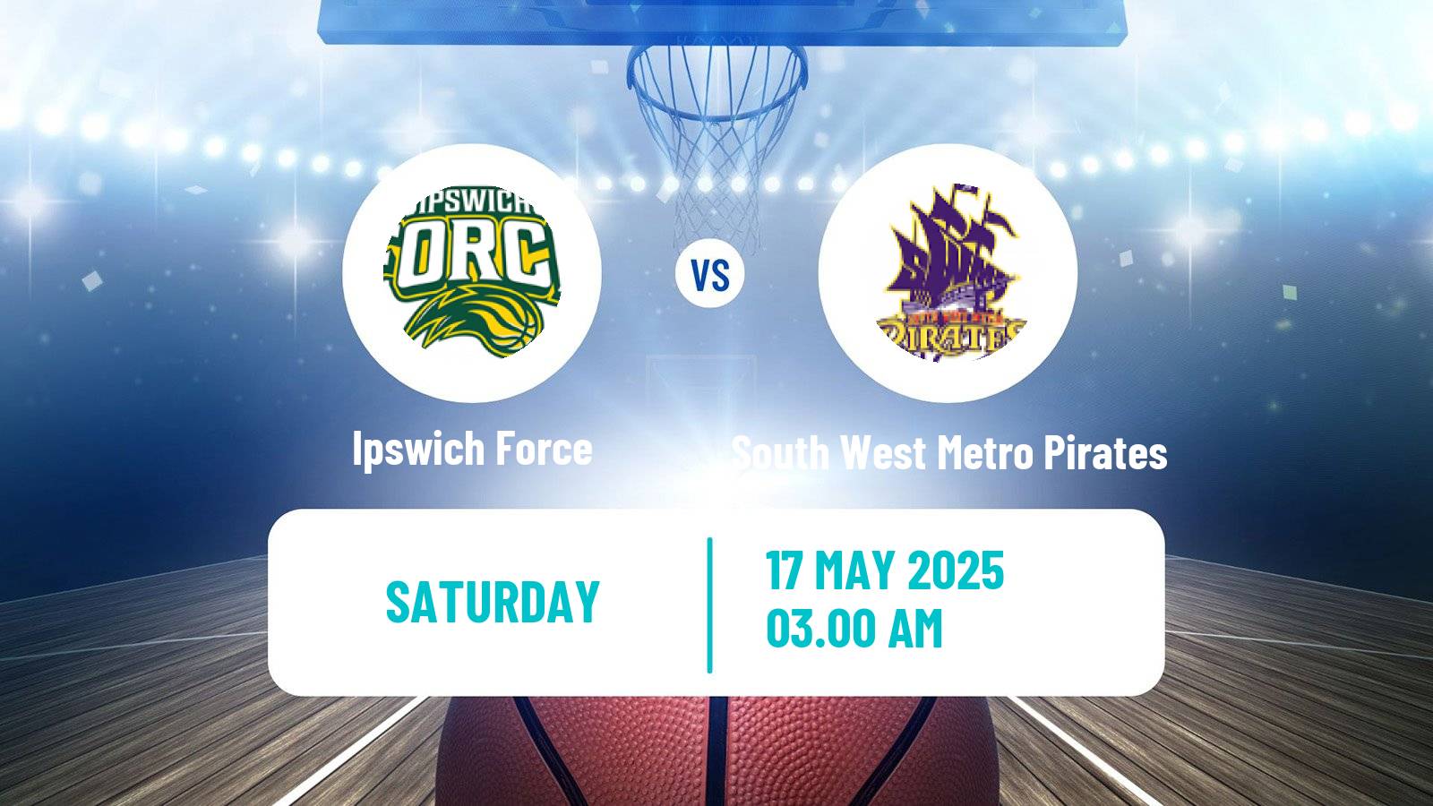 Basketball Australian NBL1 North Women Ipswich Force - South West Metro Pirates