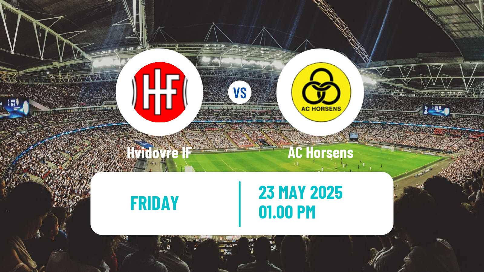 Soccer Danish 1 Division Hvidovre - Horsens