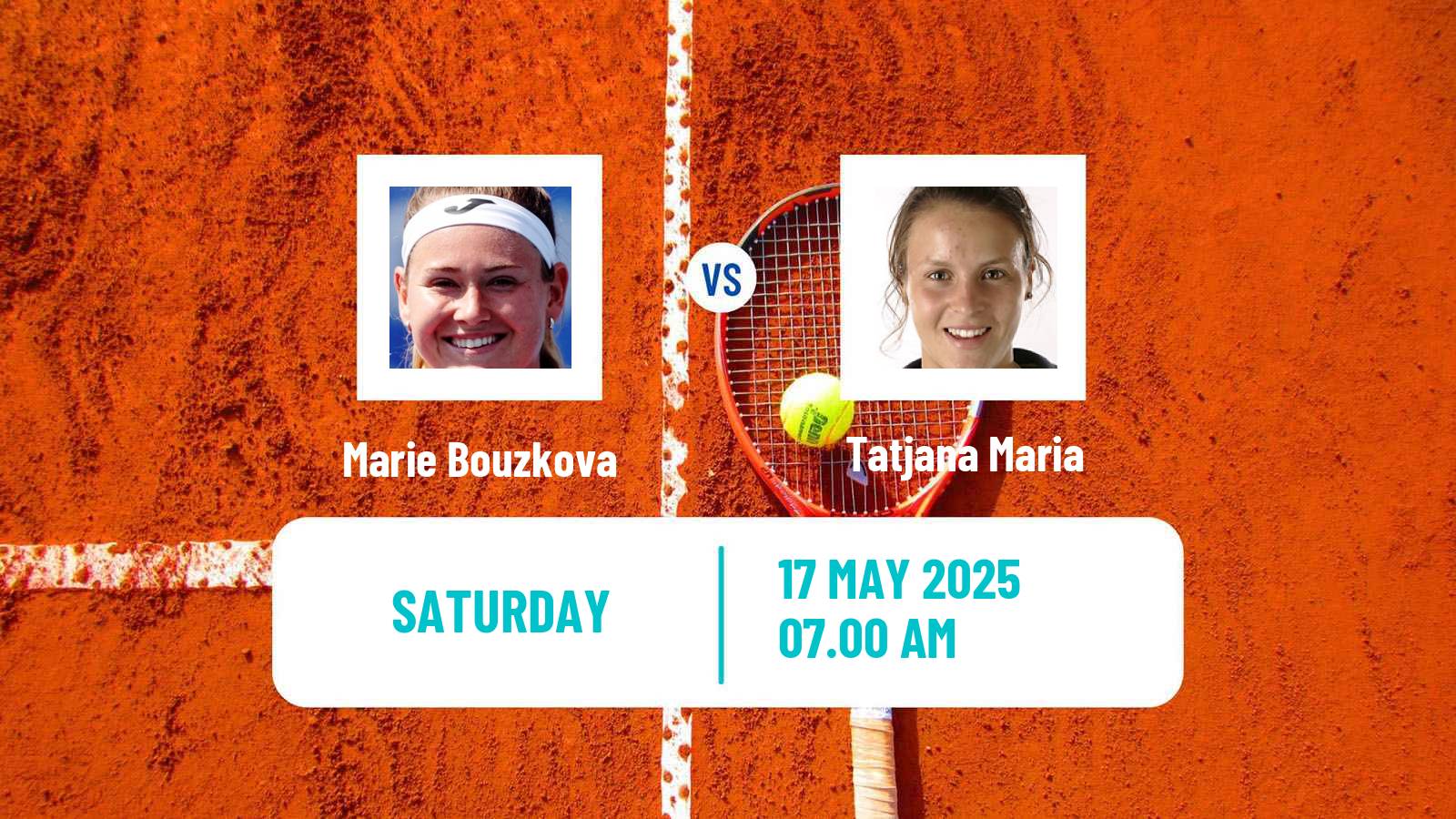 Tennis WTA Strasbourg Marie Bouzkova - Tatjana Maria