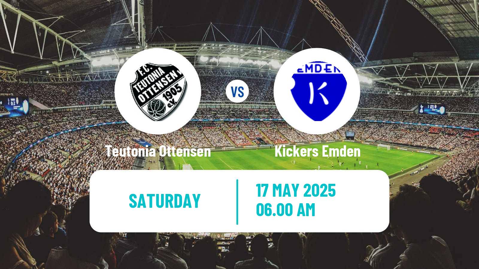 Soccer German Regionalliga North Teutonia Ottensen - Kickers Emden