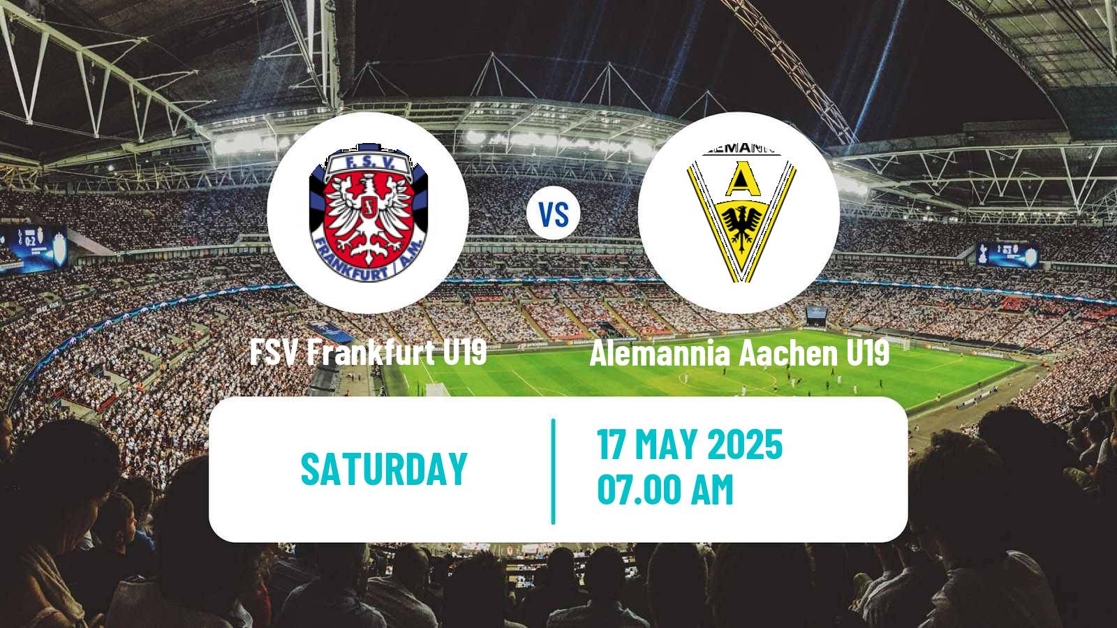 Soccer German DFB Youth League FSV Frankfurt U19 - Alemannia Aachen U19