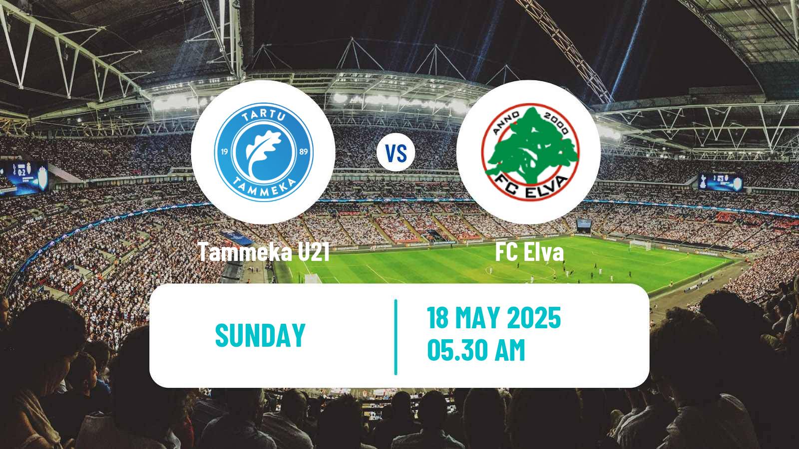 Soccer Estonian Esiliiga Tammeka U21 - Elva