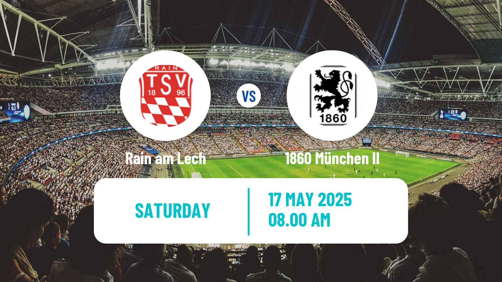 Soccer German Oberliga Bayern Süd Rain am Lech - 1860 München II