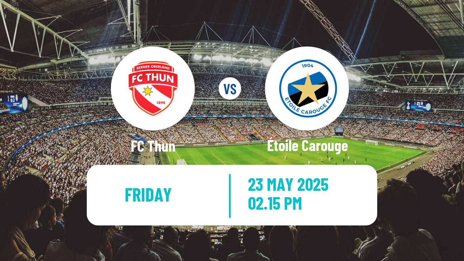 Soccer Swiss Challenge League Thun - Étoile Carouge