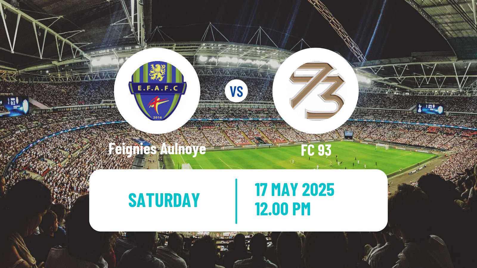 Soccer French National 2 - Group C Feignies Aulnoye - FC 93