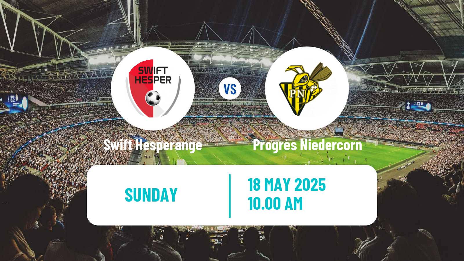 Soccer Luxembourg National Division Swift Hesperange - Progrès Niedercorn