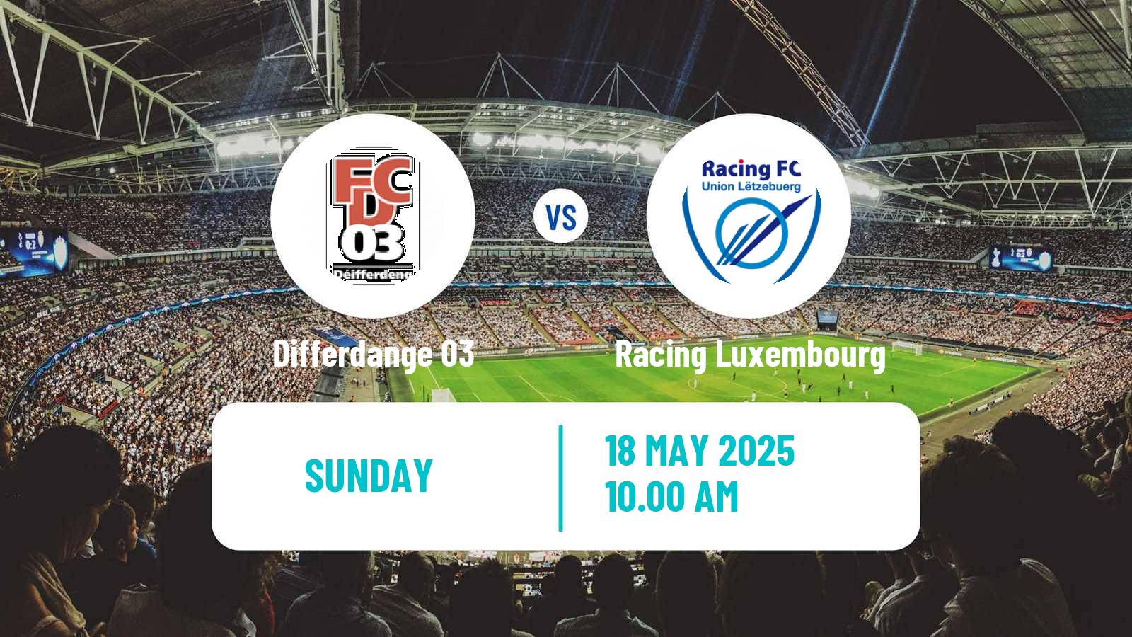 Soccer Luxembourg National Division Differdange 03 - Racing Luxembourg