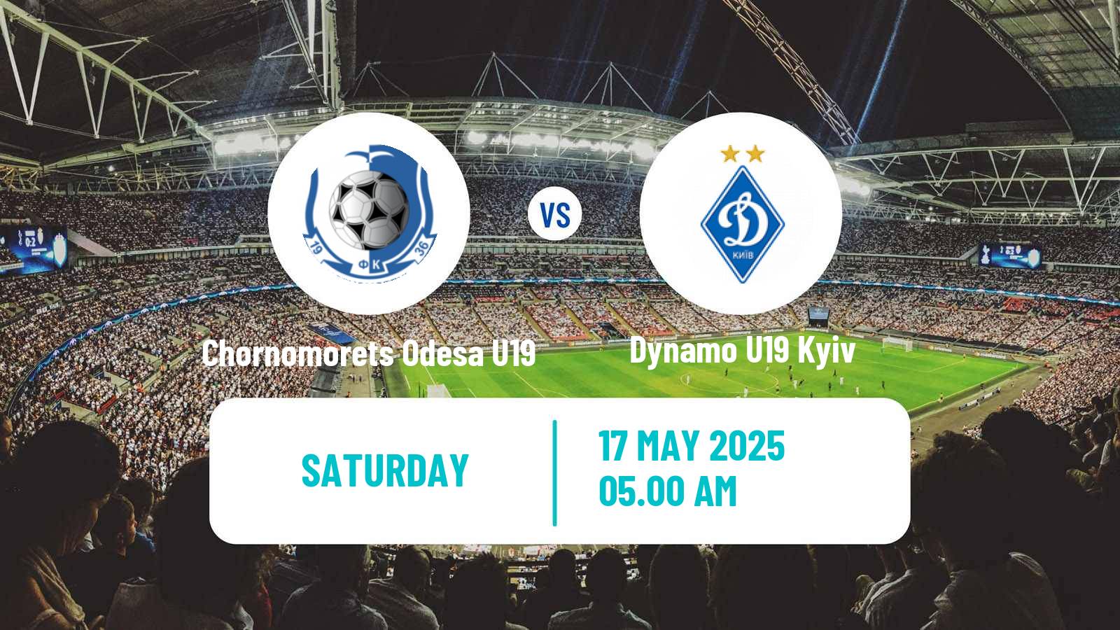 Soccer Ukrainian U19 League Chornomorets Odesa U19 - Dynamo U19 Kyiv
