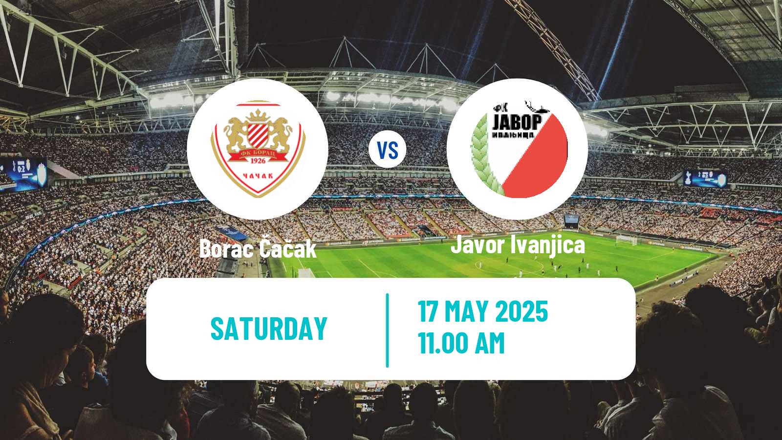 Soccer Serbian Prva Liga Borac Čačak - Javor Ivanjica