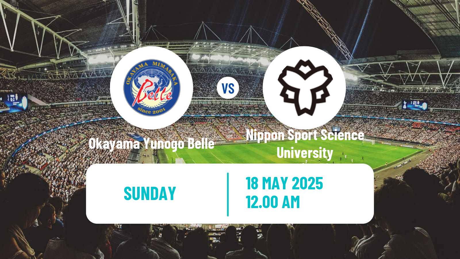 Soccer Japan Nadeshiko League Women Okayama Yunogo Belle - Nippon Sport Science University