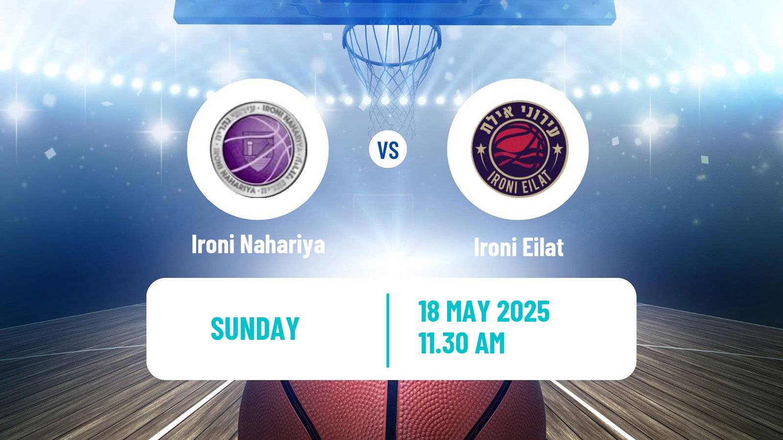 Basketball Israeli Liga Leumit Basketball Ironi Nahariya - Ironi Eilat