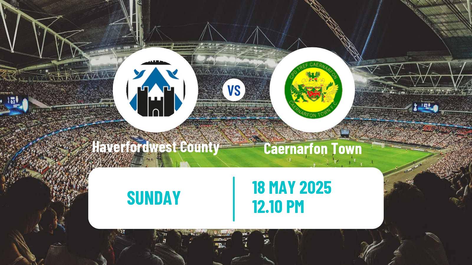 Soccer Welsh Cymru Premier Haverfordwest County - Caernarfon Town