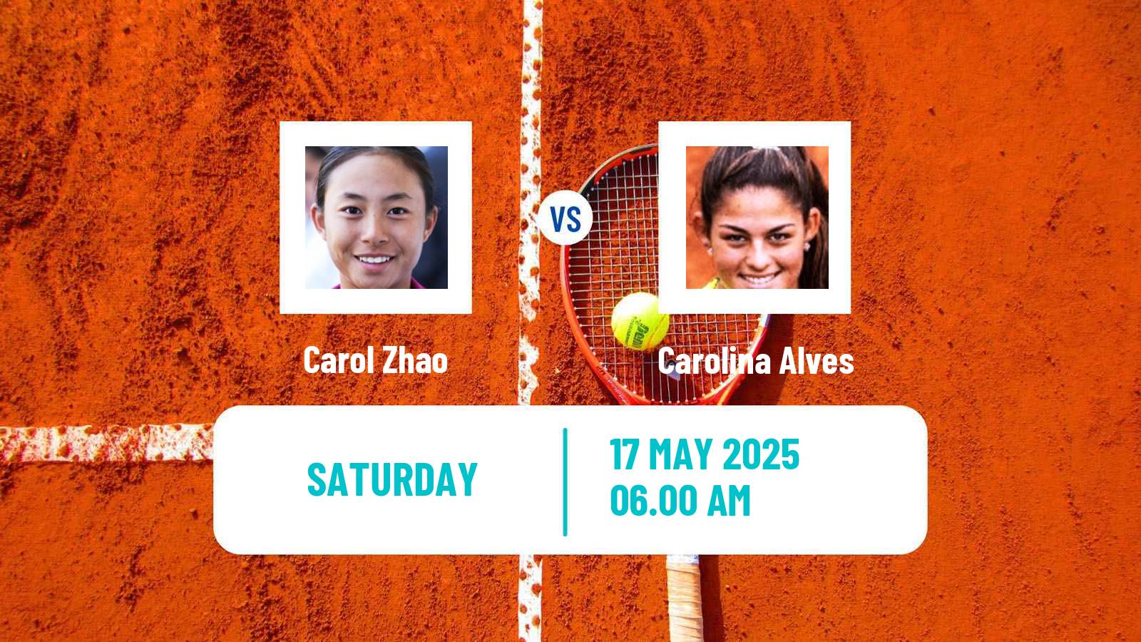 Tennis WTA Rabat Carol Zhao - Carolina Alves