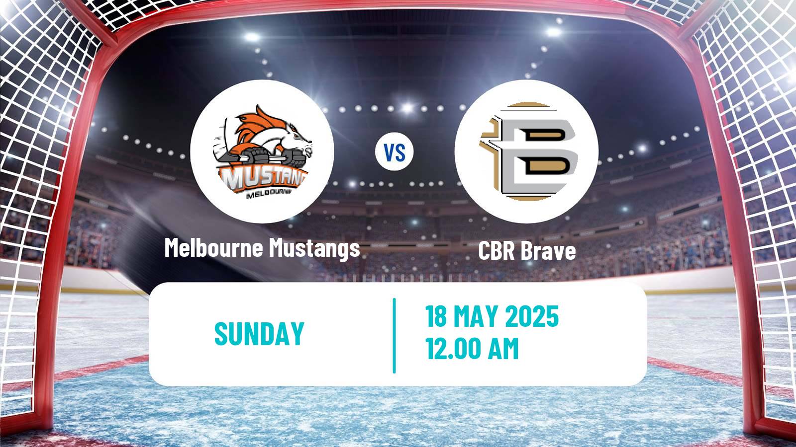 Hockey Australian Ice Hockey League Melbourne Mustangs - CBR Brave